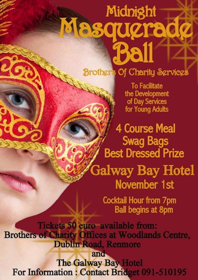 Midnight Masquerade Ball, Galway Bay Hotel, November 1st